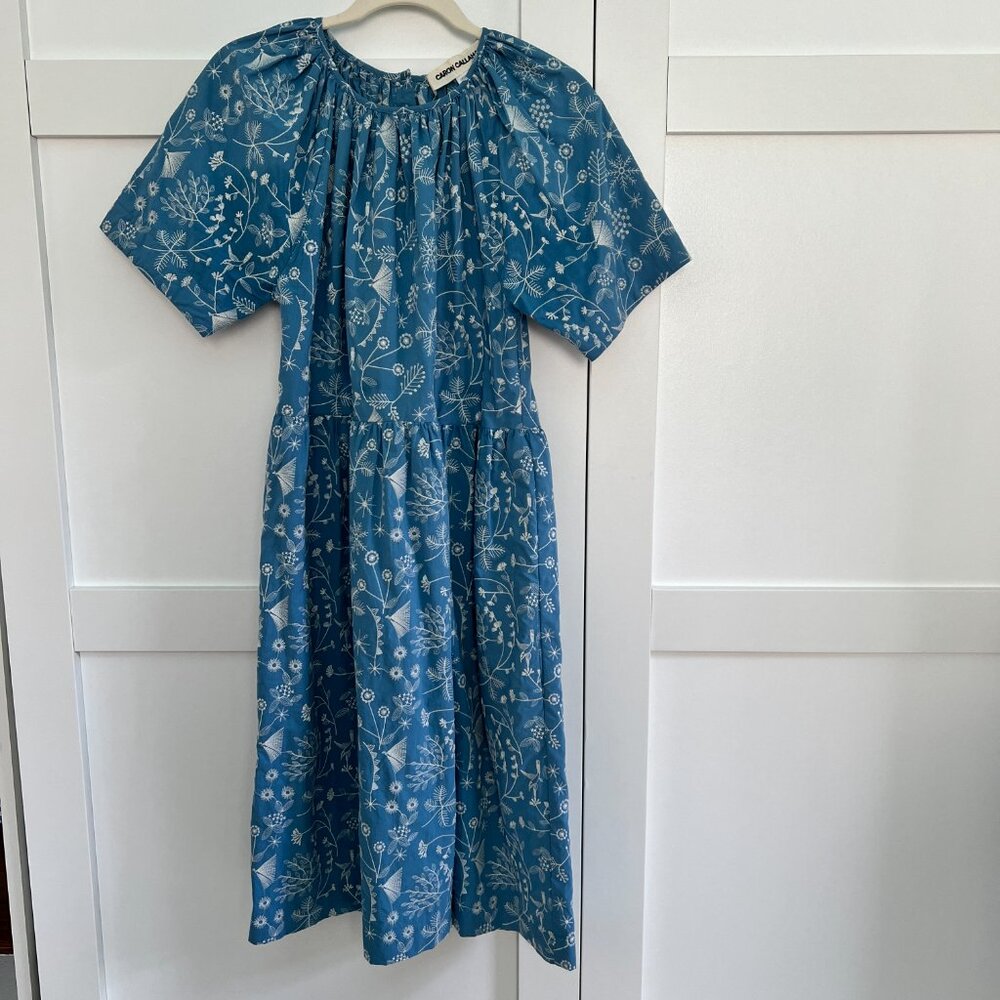 Caron Callahan Amelia Dress Sky Meadow Embroidery XS (runs large)